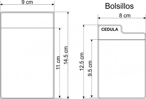 Porta Documentos de Folia - PME012 (Medidas)