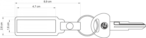 Llaveros de Plástico - LPP003 (Medidas)