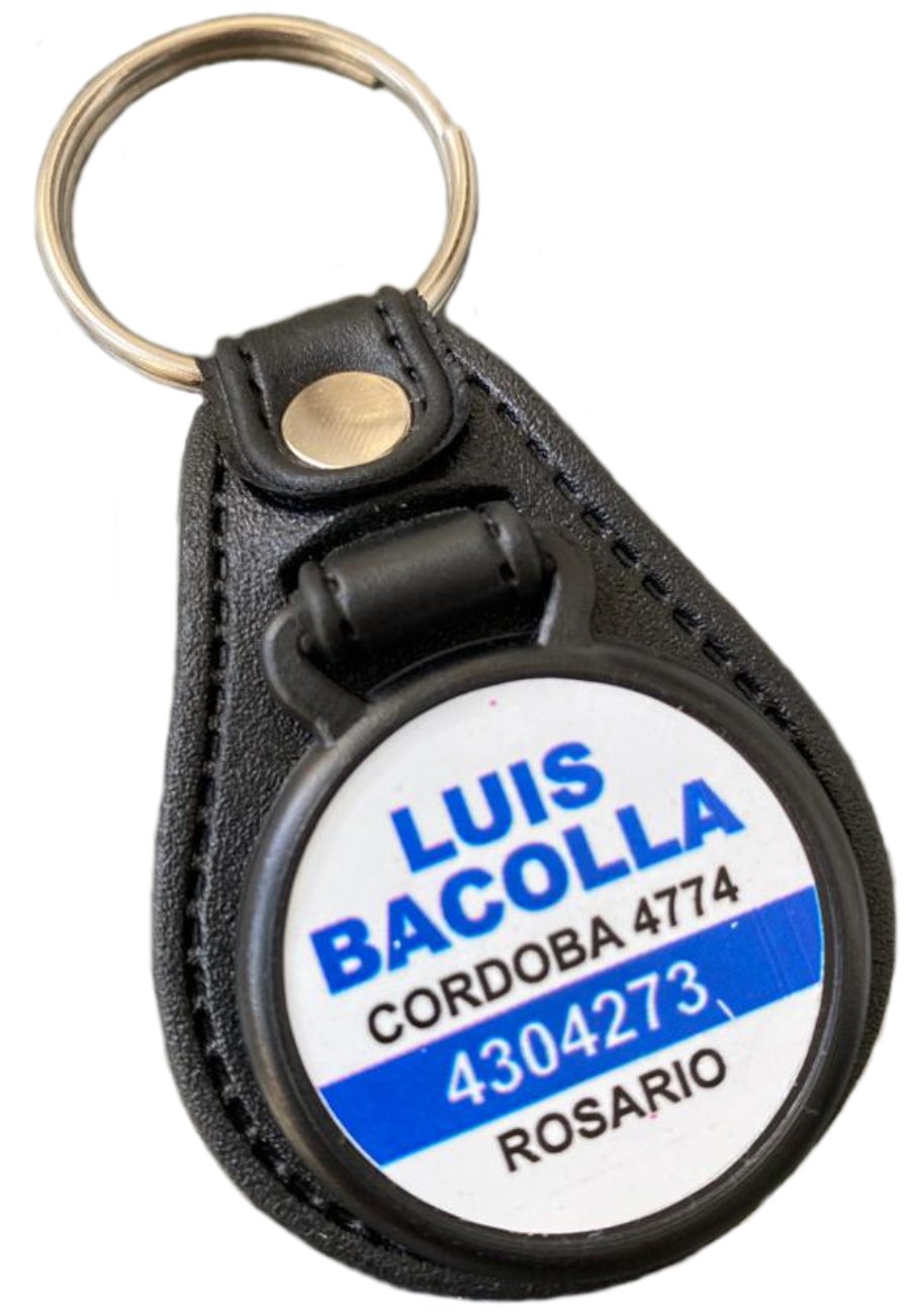 Llaveros simil cuero placa colgante personalizados (LGM001P) - Fianchini