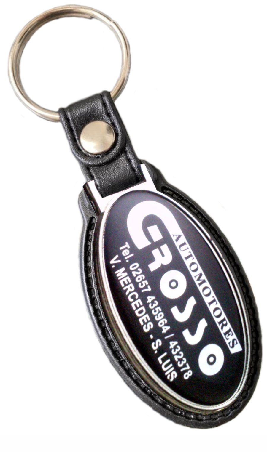 Llaveros simil cuero placa colgante personalizados (LGM004) - Fianchini