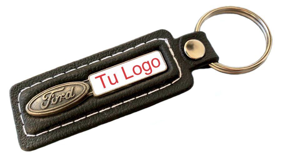 Llaveros Simil cuero placa fija personalizados (LGP001) - Fianchini
