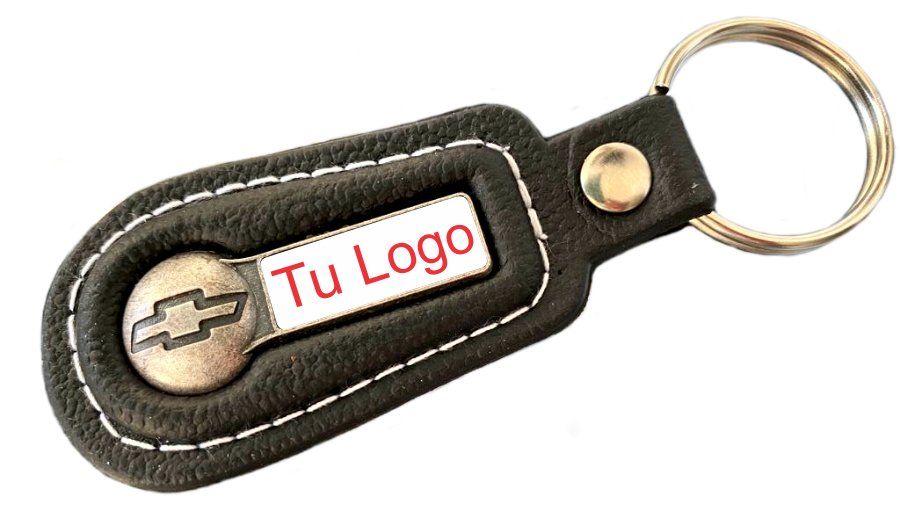 Llaveros Simil cuero placa fija personalizados (LGP002) - Fianchini