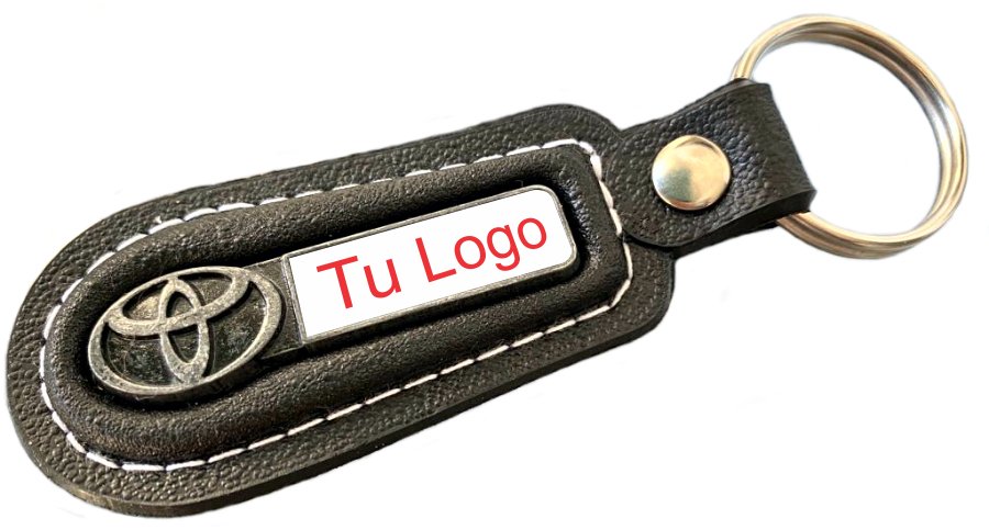 Llaveros Simil cuero placa fija personalizados (LGP003) - Fianchini