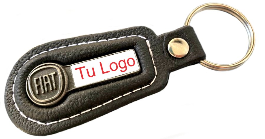 Llaveros Simil cuero placa fija personalizados (LGP004) - Fianchini