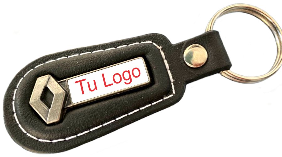 Llaveros Simil cuero placa fija personalizados (LGP005) - Fianchini