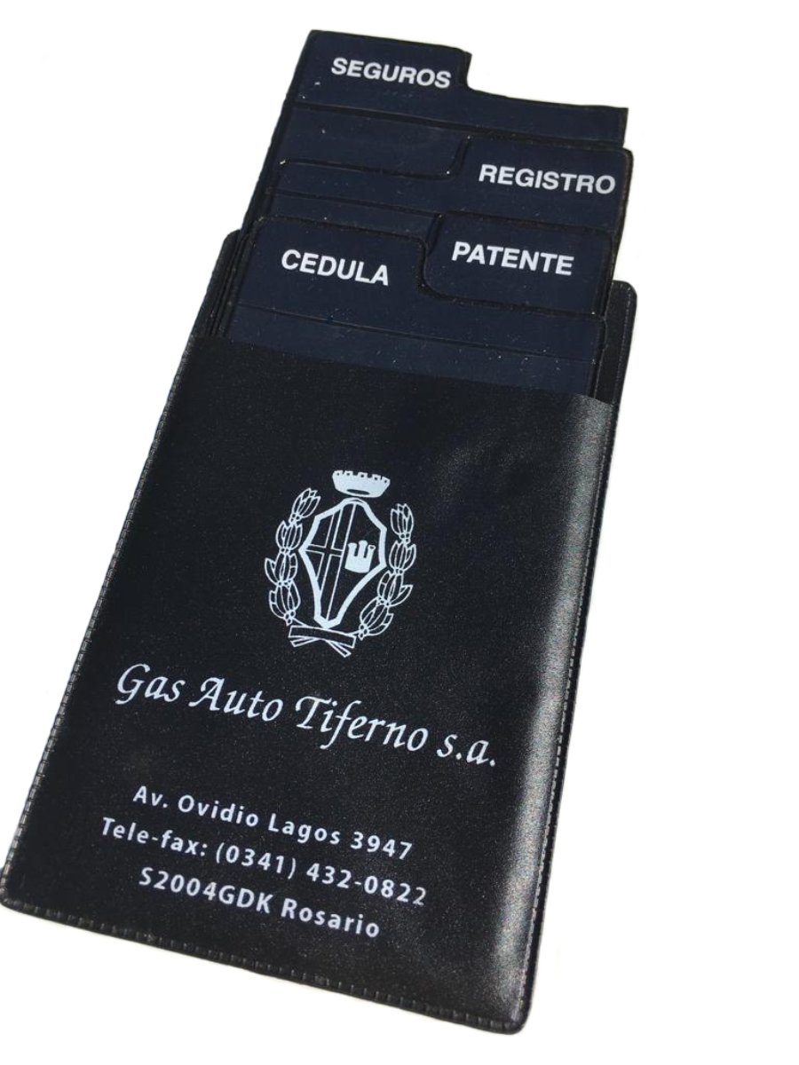 Porta cédulas de folia PVC 4 bolsillos personalizado (PME012) - Fianchini