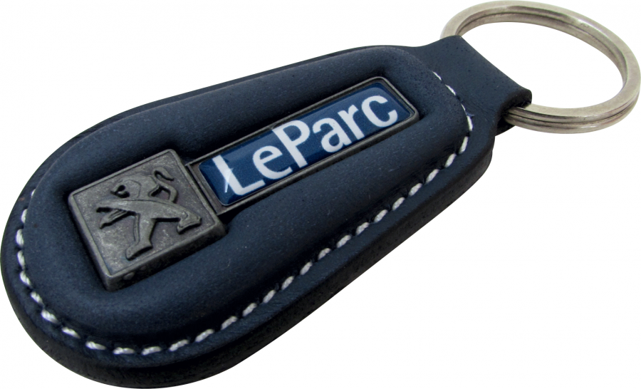 Llaveros de cuero placa metálica colgante personalizados (LPC302) - Fianchini