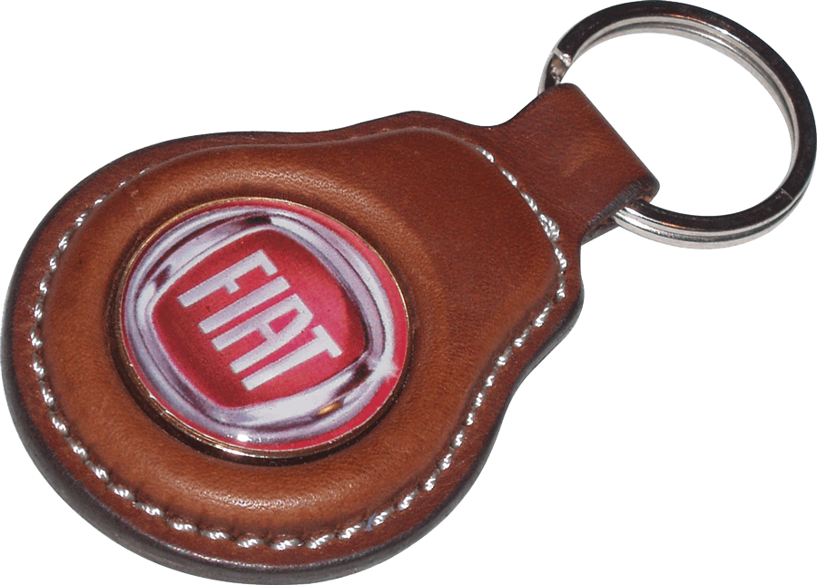 Llaveros de cuero placa metálica fija personalizados (LPS204) - Fianchini